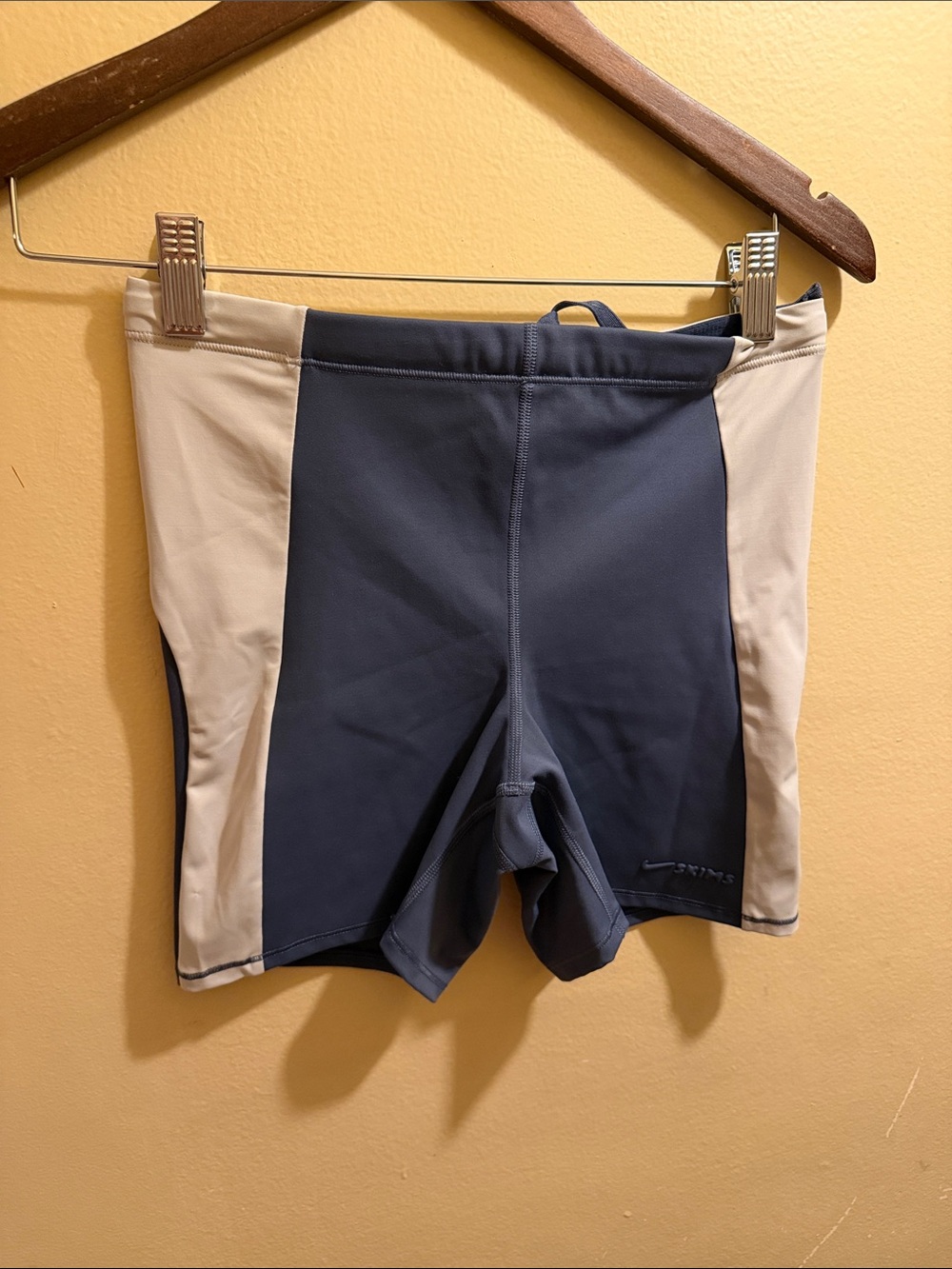 Women’s Two-Tone Navy and Cream Athletic Shorts